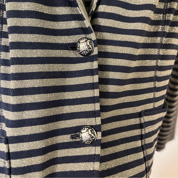 Bianca shimmer bronze and navy stretch blazer size 44/14 - Picture 4 of 7